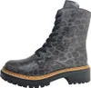 A single boot with a leopard print pattern. Voir les images du produit