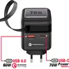 Forcell, 70W GaN III Ladegerät USB-C mit einziehbarem Kabel Produktbild-Vorschau 3