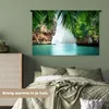 MuchoWow® Wandteppich Wandbehang Meer - Palme - Berg - Produktbild-Vorschau 4