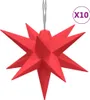 vidaXL, estrellas navideñas LED, 10 unidades, color rojo, Vista previa de la imagen del producto 1