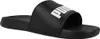 A black Puma slide sandal with a white Puma logo on the strap, shown from a side angle against a white background. Podgląd zdjęcia produktu