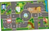 A play mat depicting a city scene with roads, buildings, and various city elements. Podgląd zdjęcia produktu