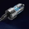 Close-up of a car charger with a transparent casing showing internal components. Produktbild-Vorschau