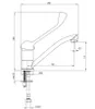 Washbasin faucet with swivel spout - Clinic lever Voir les images du produit 2