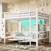Lit mezzanine 140 x 200 cm avec armoire, éclairage LED et Voir les images du produit 4