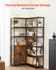 A corner shelf unit filled with decorative items and books. Produktbild-Vorschau