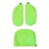 Three neon green pouches are arranged on a white background. Produktbild-Vorschau
