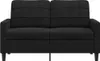 vidaXL 2-osobowa sofa czarna 120 cm aksamitna Podgląd zdjęcia produktu 4