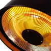 Fornorth Riscaldatore da parete Deluxe 2000W, nero Anteprima dell’immagine prodotto 3