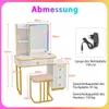 COSTWAY Schminktisch mit LED-Beleuchtung, kabelloser Produktbild-Vorschau 6