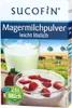 A box of SUCOFIN Magermilchpulver with images of milk and yogurt with strawberries. Produktbild-Vorschau