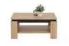 A coffee table with a shelf and two decorative items on top. Produktbild-Vorschau