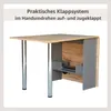 Klapptisch - 174 x 80 x 75 cm, multifunktionaler Esstisch Produktbild-Vorschau 4