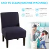 Stretch Armless Chair Cover, vodoodpudivý žakárový kryt Náhled obrázku produktu 7