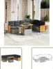 The Living Store 9-tlg. Garten-Sofagarnitur mit Kissen Grau Produktbild-Vorschau 1