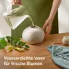 Praknu Keramik Vase Weiß Klein - Bauchige Form mit Produktbild-Vorschau 3