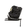 A black child car seat is shown on a white background, mounted on a base with an extended support leg. Náhľad obrázku produktu