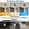 ZMH LED Wentylator sufitowy 40W cichy z lampą pilotem Podgląd zdjęcia produktu 7