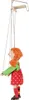 Marionette Mädchen mit Zöpfen, 20 cm, Holz-Marionette, Produktbild-Vorschau 5