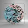 Wanduhr - Rund - Glasuhr - Federn Federn Vogel - 30x30cm - Produktbild-Vorschau 3