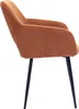 Miliboo - Stühle aus Cordstoff in Terracotta und schwarzem Produktbild-Vorschau 5
