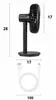 Climative Leiser Tischventilator USB Akku 4000mAh, Ø 16,5cm Produktbild-Vorschau 2