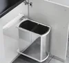 A built-in trash can with two compartments inside a kitchen cabinet. Produktbild-Vorschau