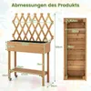 COSTWAY Hochbeet mit Spalier, Ablagefach, feststellbaren Produktbild-Vorschau 3