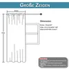 Sada 2 záclon s volánikom, biele záclony s vreckom na tyč, Náhľad obrázku produktu 8