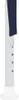 A close-up view of the bottom section of a white tent pole with blue fabric attached. Anteprima dell’immagine prodotto