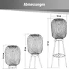 LED Solar Stehlampe Stehleuchte Tischlampe mit warmweißem Produktbild-Vorschau 2