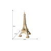 A 3D wooden puzzle of the Eiffel Tower with dimensions indicated. Produktbild-Vorschau