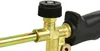 A close-up view of a brass valve with a black knob and a black handle grip. Anteprima dell’immagine prodotto
