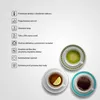 A product feature list alongside three cups of drinks. Voir les images du produit