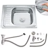 Lavello da incasso 58x48 cm rettangolare in acciaio inox Anteprima dell’immagine prodotto 1