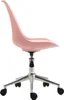 A pink office chair with a silver base and wheels, shown against a white background. Produktbild-Vorschau