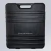 A black suitcase with a handle on a light gray background. Produktbild-Vorschau