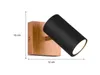 Trio Applique murale à 1 flamme MARLEY noir mat avec bois Voir les images du produit 6