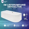 VBChome Eckbadewanne Acryl 170x75cm Set Schürze Siphon Produktbild-Vorschau 12
