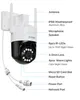 A diagram of a security camera with labels pointing to its various features. Produktbild-Vorschau