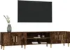 A TV stand with a television mounted above it. Produktbild-Vorschau