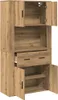 vidaXL Highboard Artisan-Eiche 80 x 33 x 150 cm Produktbild-Vorschau 5