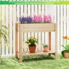 COSTWAY Letto da giardino rialzato con ripiano e scomparti Anteprima dell’immagine prodotto 2