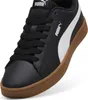 A close-up view of a black Puma sneaker with a white stripe and a brown sole. Produktbild-Vorschau