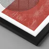Gerahmtes Poster - Schwarzer Rahmen - Abstraktion Weiß-Rot Produktbild-Vorschau 2