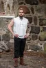 Ärmelloses Stehkragen-Schnürhemd "Louis" Weiß  XXL Produktbild-Vorschau 5