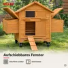 Mobiler Hühnerstall Holz mit Rampe 2 Nestboxen & Rollen Produktbild-Vorschau 11