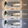 Espejo de baño Vrygle con Bluetooth, 100x60 cm: Espejo LED Vista previa de la imagen del producto 3