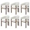 Flieks : 6 chaises de salle à manger en métal aspect bois, Voir les images du produit 4
