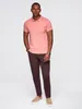 Polo Ombre classic in maglia di cotone rosa L Anteprima dell’immagine prodotto 3